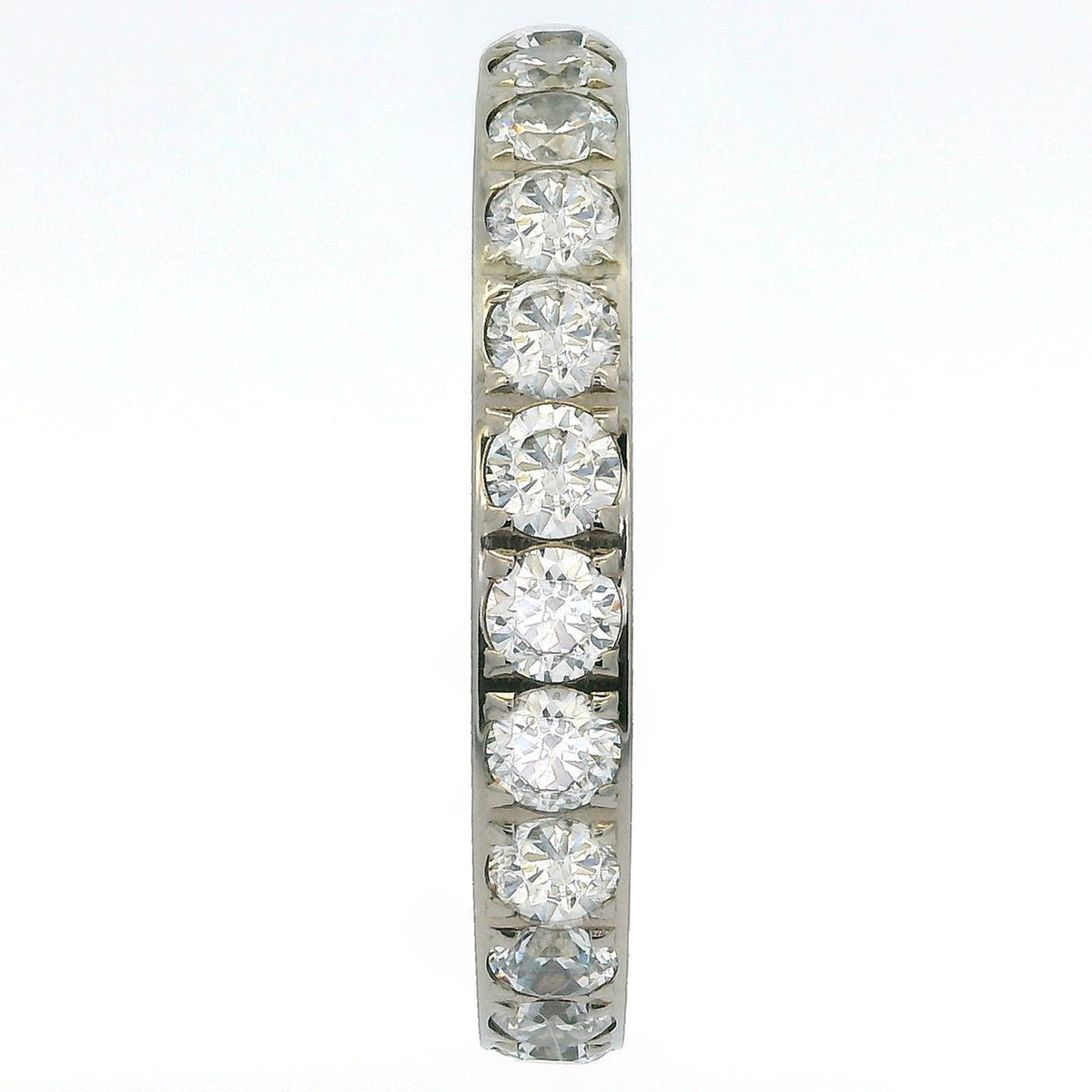 3mm White Gold Full Glitz Eternity Ring | Cubic Zirconia Stacking Ring