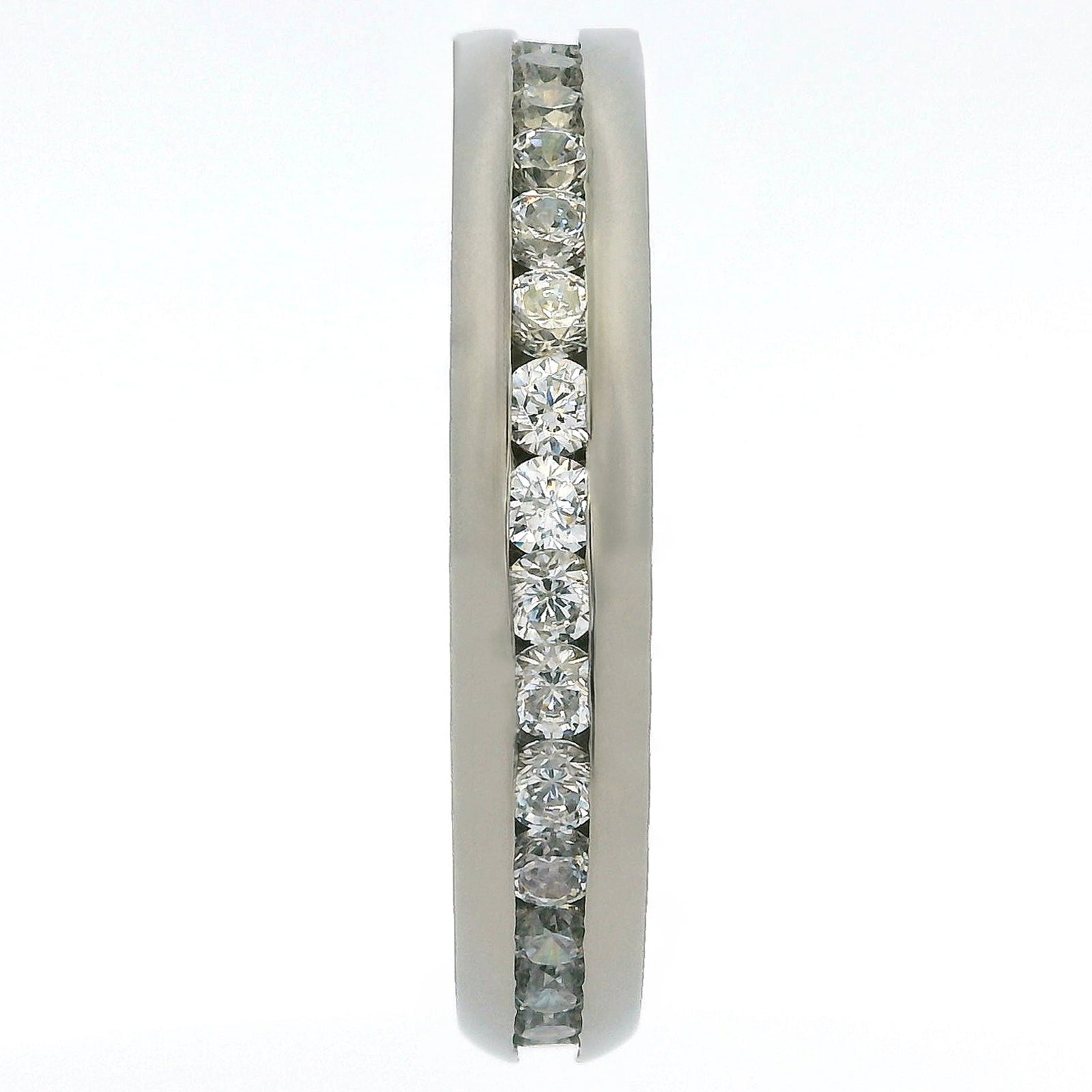4mm Original Titanium Full Glitz Eternity Ring | Cubic Zirconia Stacking Ring