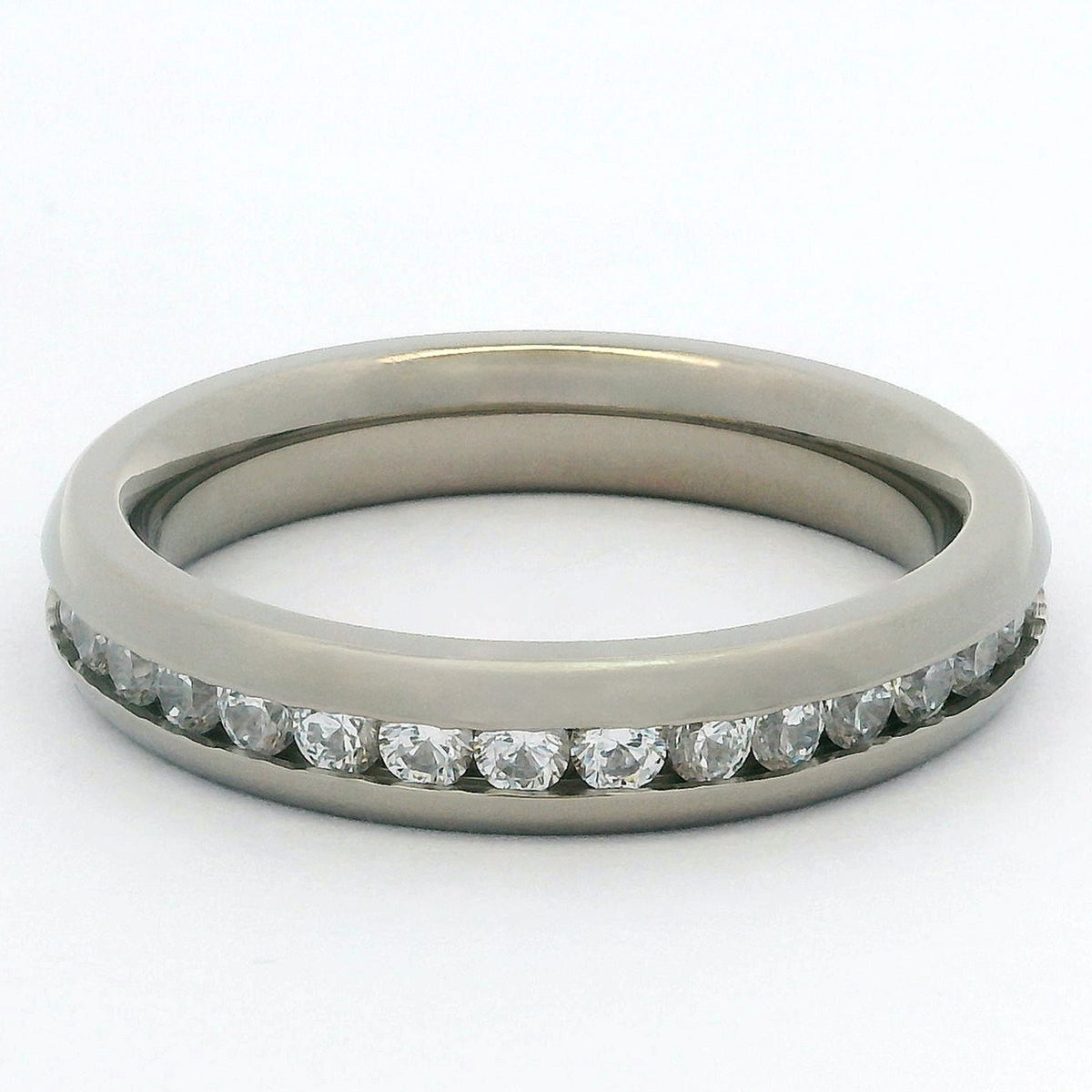 4mm Original Titanium Full Glitz Eternity Ring | Cubic Zirconia Stacking Ring