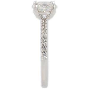 White Gold 1ct Oval Moissanite Slimline Dazzle Ring