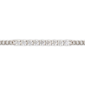 1ct White Gold Moissanite Part Tennis Silver Dazzle Bracelet