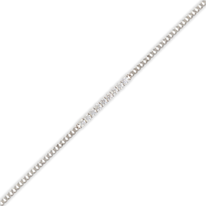 1ct White Gold Moissanite Part Tennis Silver Dazzle Bracelet