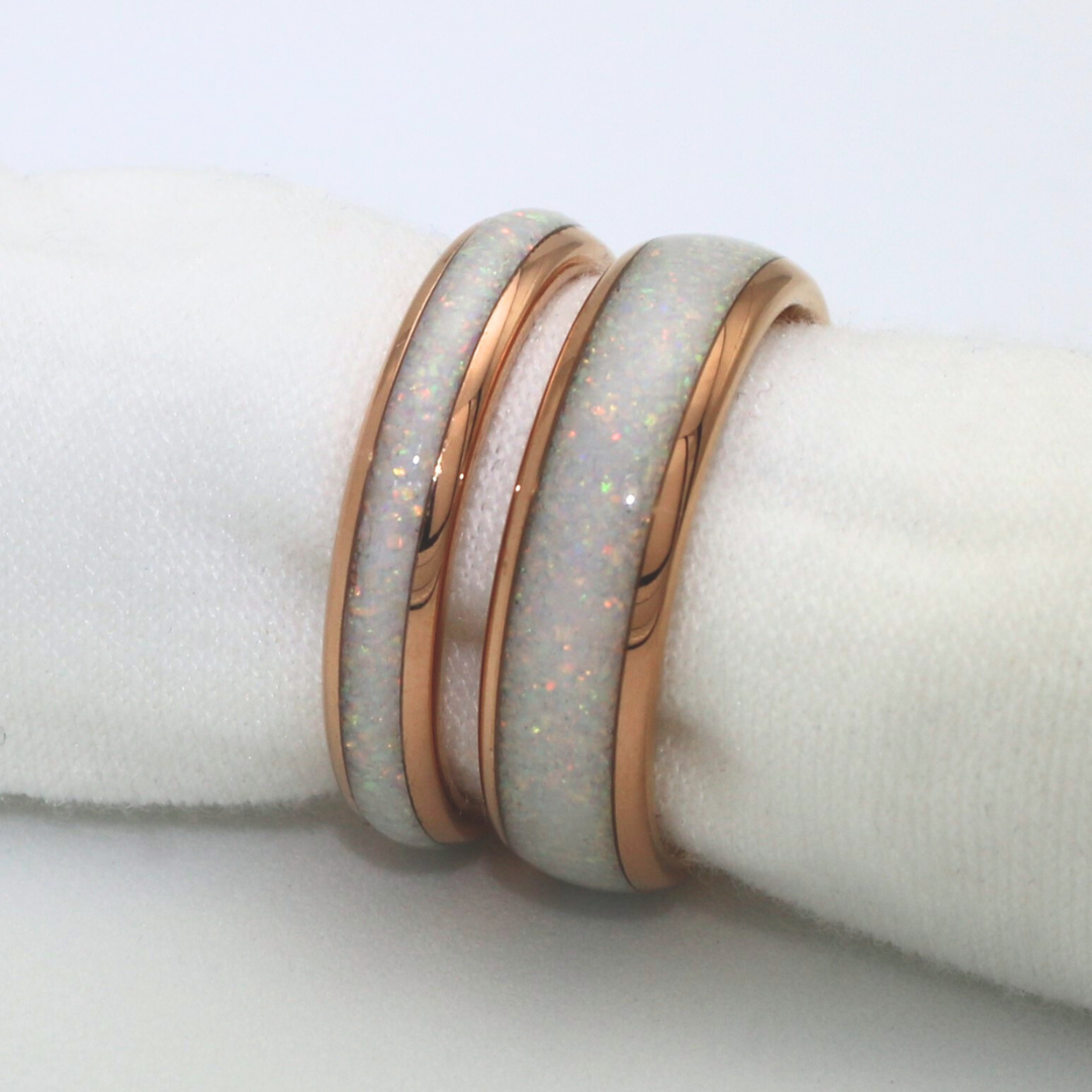 The Rose Gold White Opal 6mm Wonder Ring