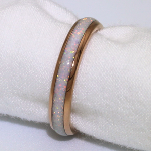 The Rose Gold White Opal 4mm Wonder Ring