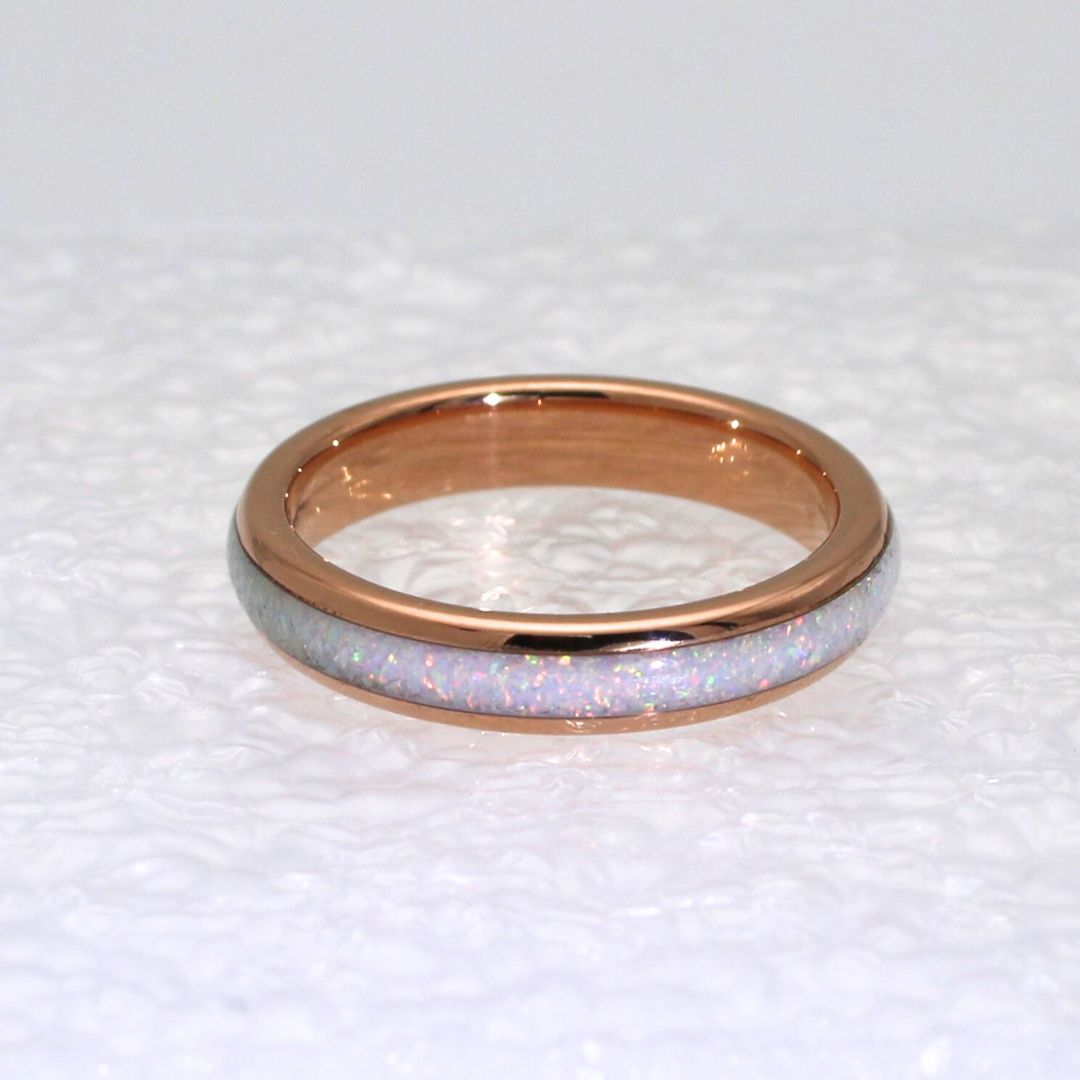 The Rose Gold White Opal 4mm Wonder Ring