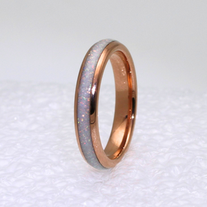 The Rose Gold White Opal 4mm Wonder Ring