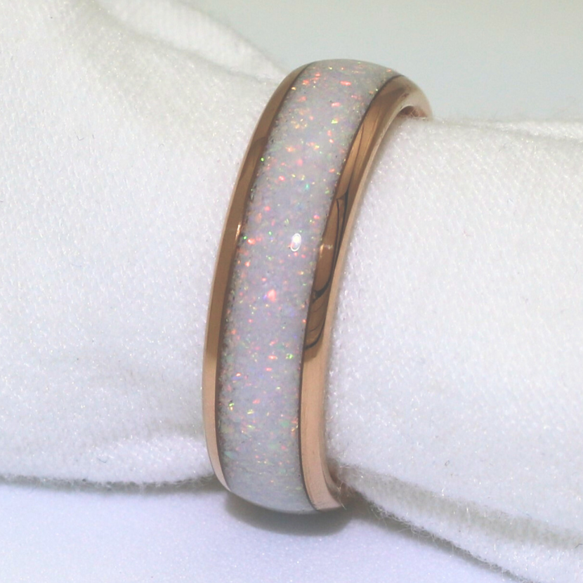 The Rose Gold White Opal 6mm Wonder Ring
