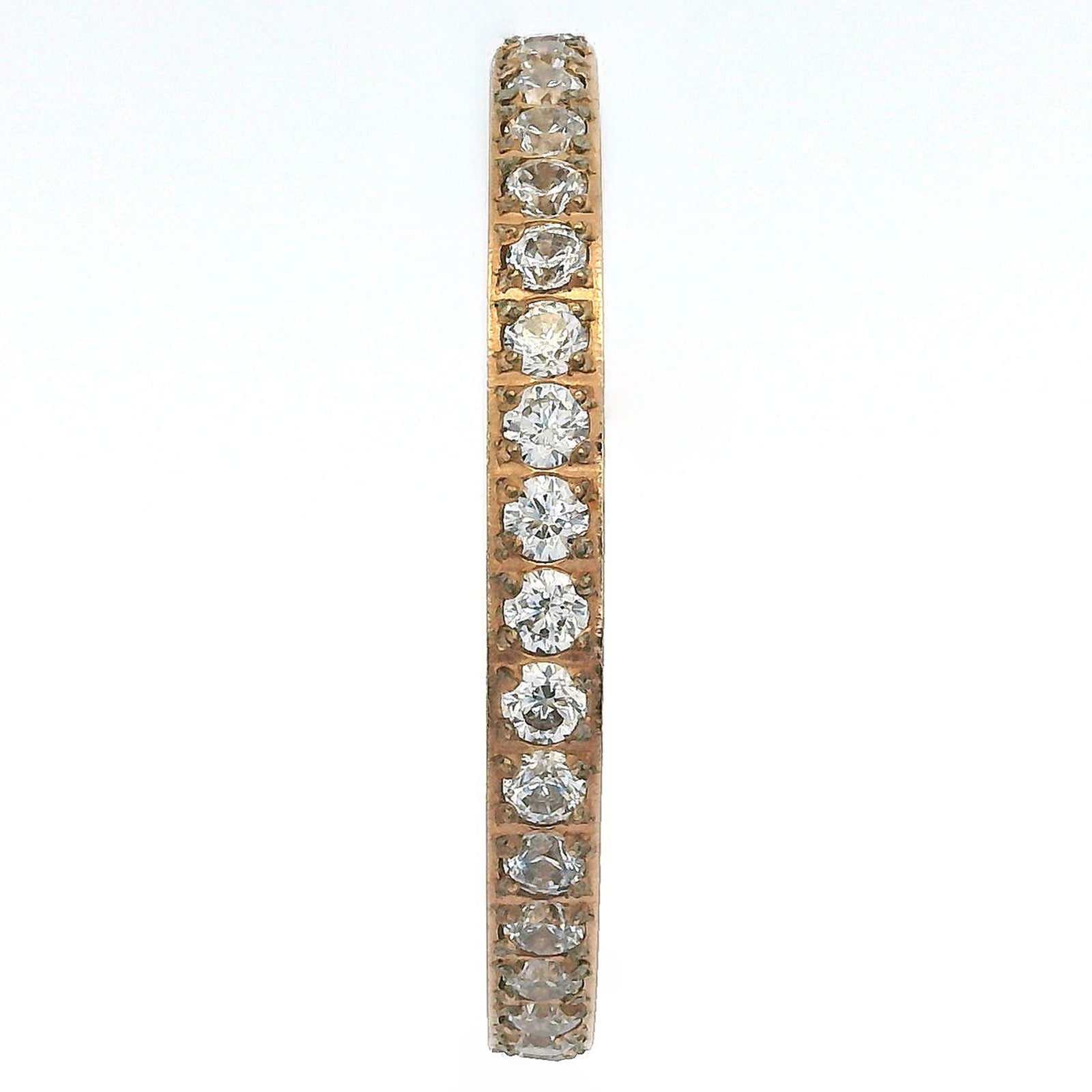 2mm Rose Gold Full Glitz Eternity Ring | Cubic Zirconia Stacking Ring
