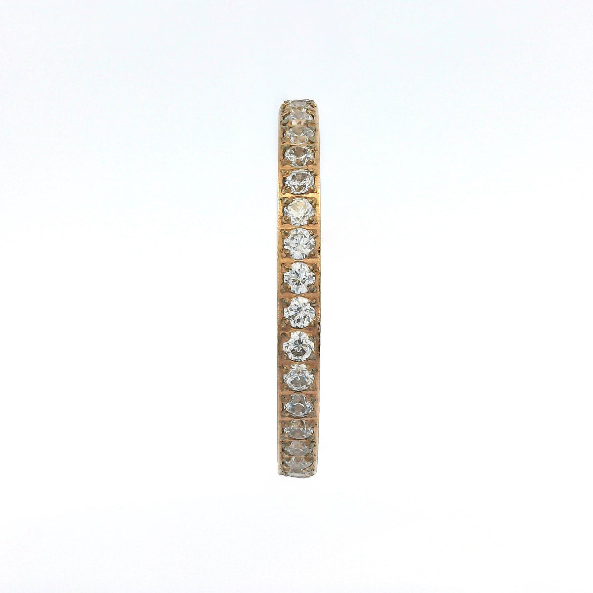 2mm Rose Gold Full Glitz Eternity Ring | Cubic Zirconia Stacking Ring