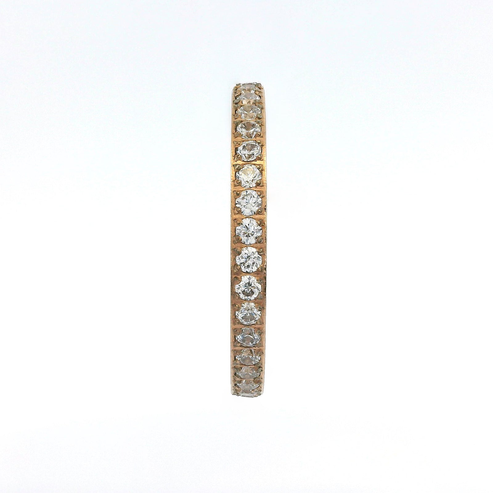 2mm Rose Gold Full Glitz Eternity Ring | Cubic Zirconia Stacking Ring