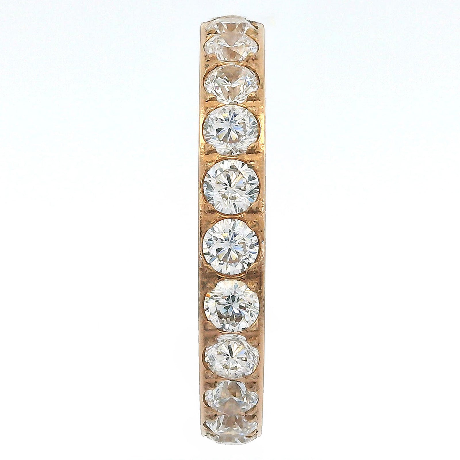 3mm Rose Gold Full Glitz Eternity Ring | Cubic Zirconia Stacking Ring