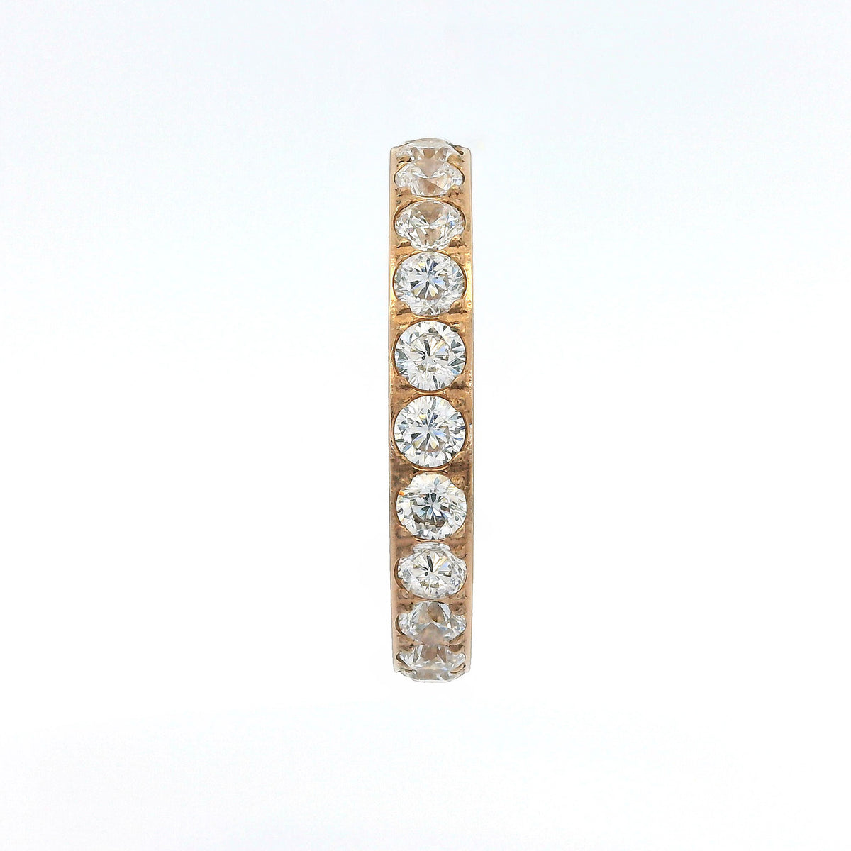 3mm Rose Gold Full Glitz Eternity Ring | Cubic Zirconia Stacking Ring