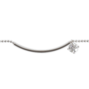 1ct White Gold Round Moissanite Bar Silver Dazzle Bracelet