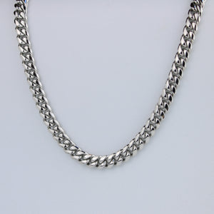 Stainless Steel 10mm Diamond Cut Curb Chain Necklace