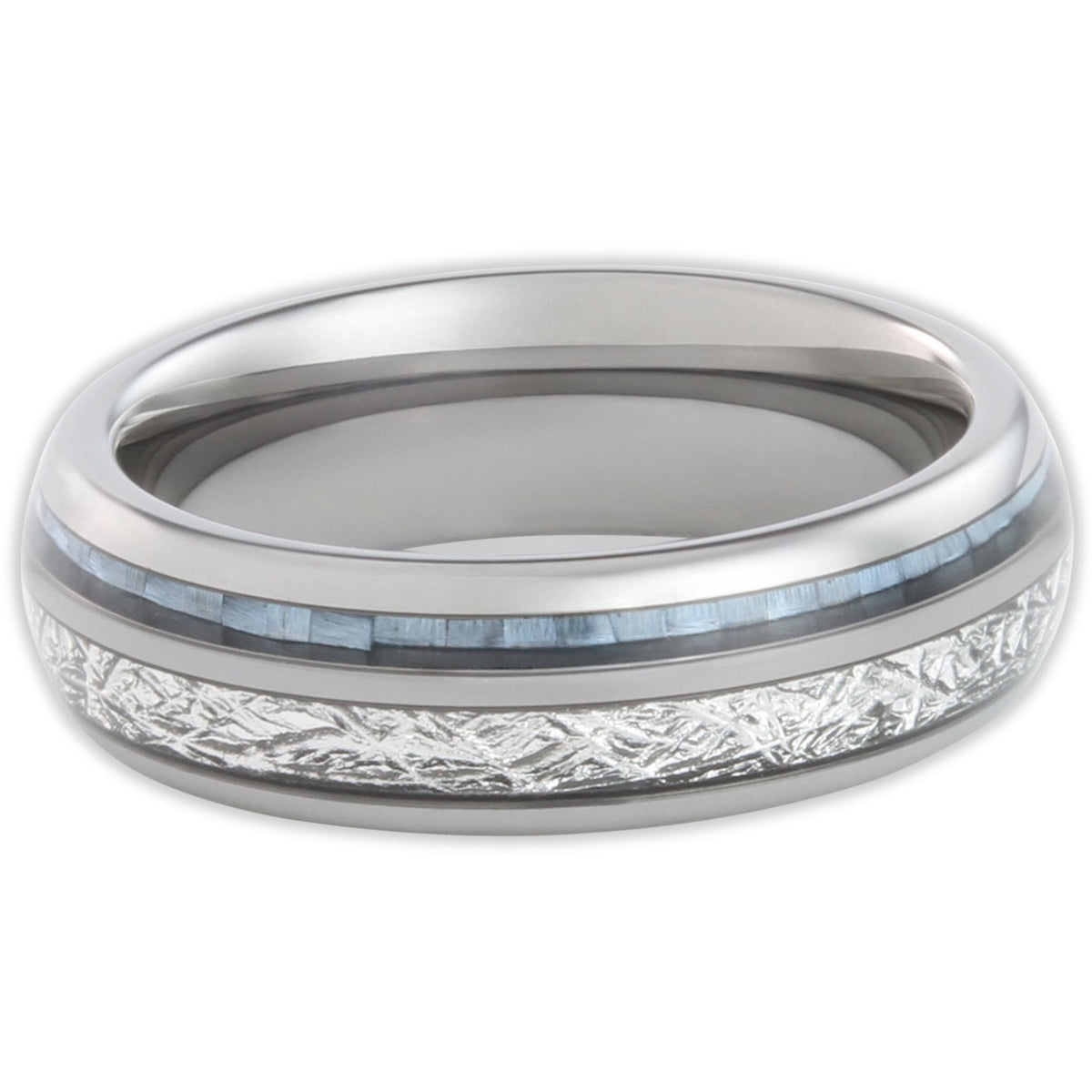 The Steely Blue 6mm Wonder Ring Size O - Clearance 1141