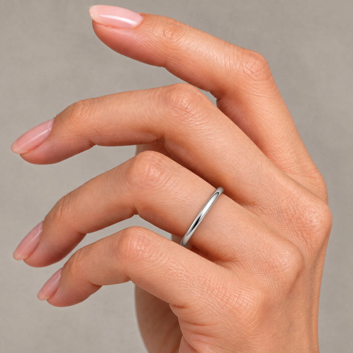 White Gold 2mm Wonder Ring