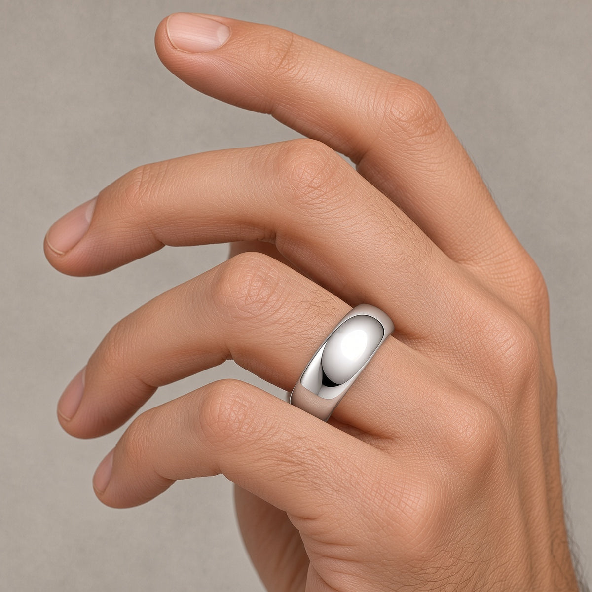 White Gold 8mm Wonder Ring