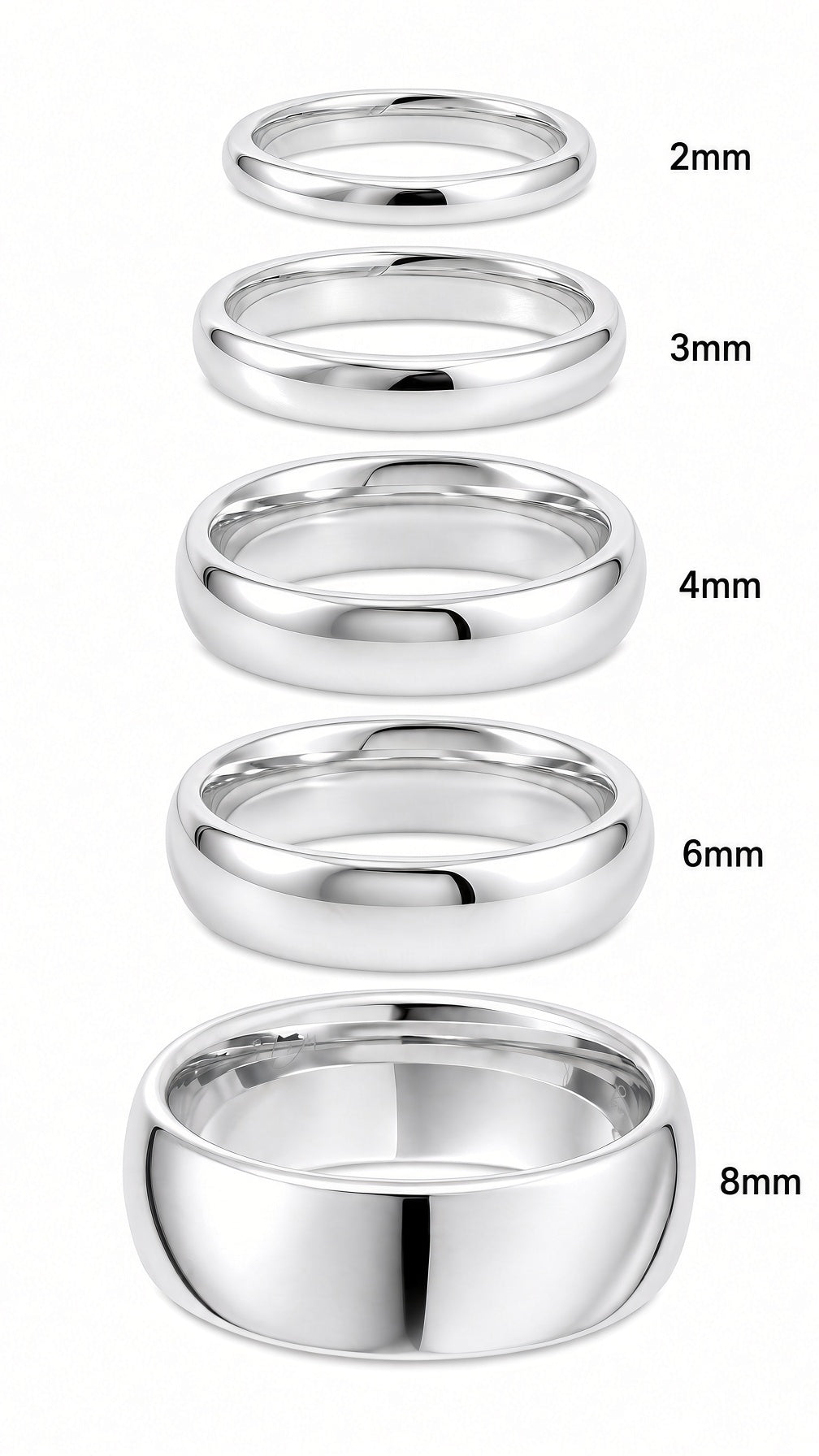 White Gold 6mm Wonder Ring