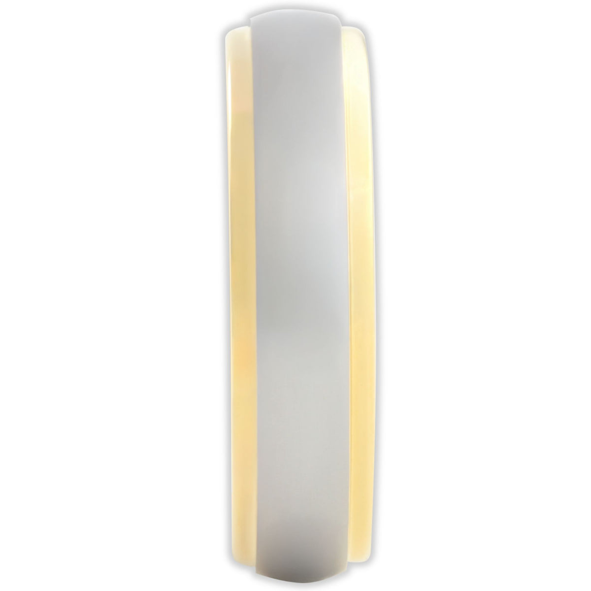 End view of mirror finish tungsten ring showing 6mm band width and edge profile