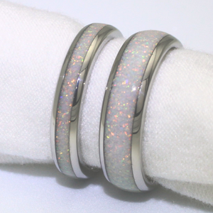 The Golden White Opal Wonder Ring Set