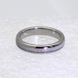 The White Gold White Opal 4mm Wonder Ring
