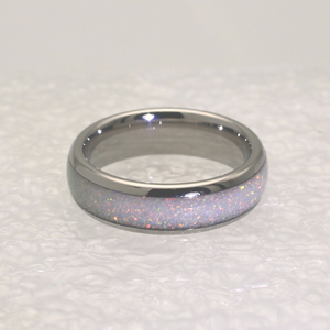The White Gold White Opal 6mm Wonder Ring