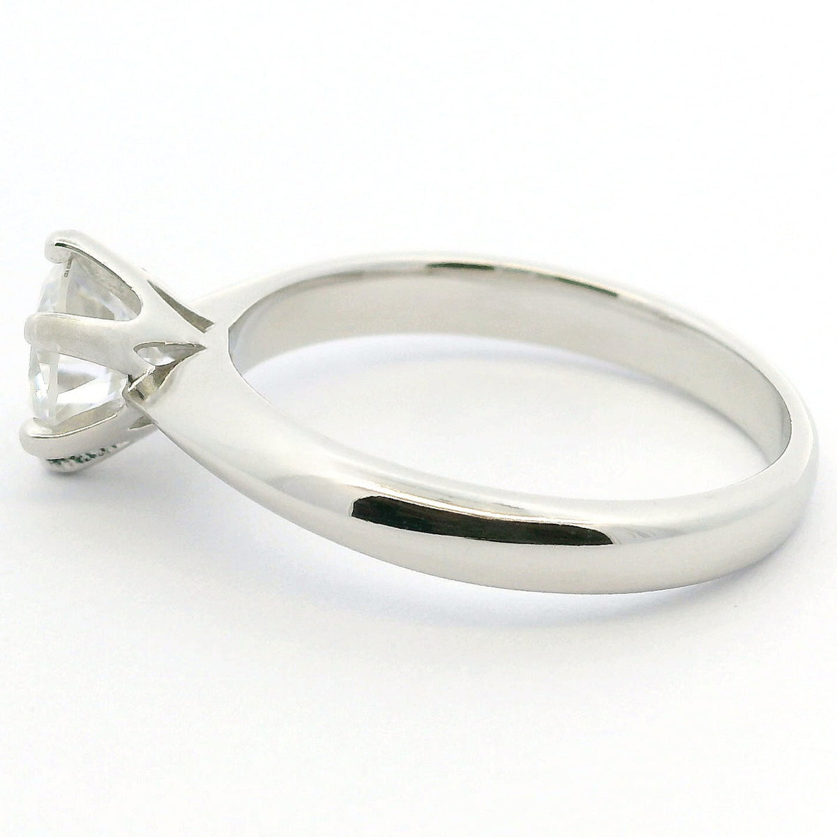 1ct Round Brilliant Moissanite Solitaire Engagement Ring | White Gold Dazzle Ring