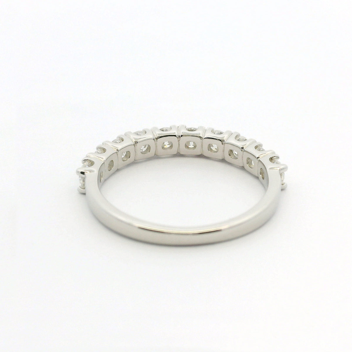 White Gold 1ct Moissanite Half Eternity Dazzle Ring