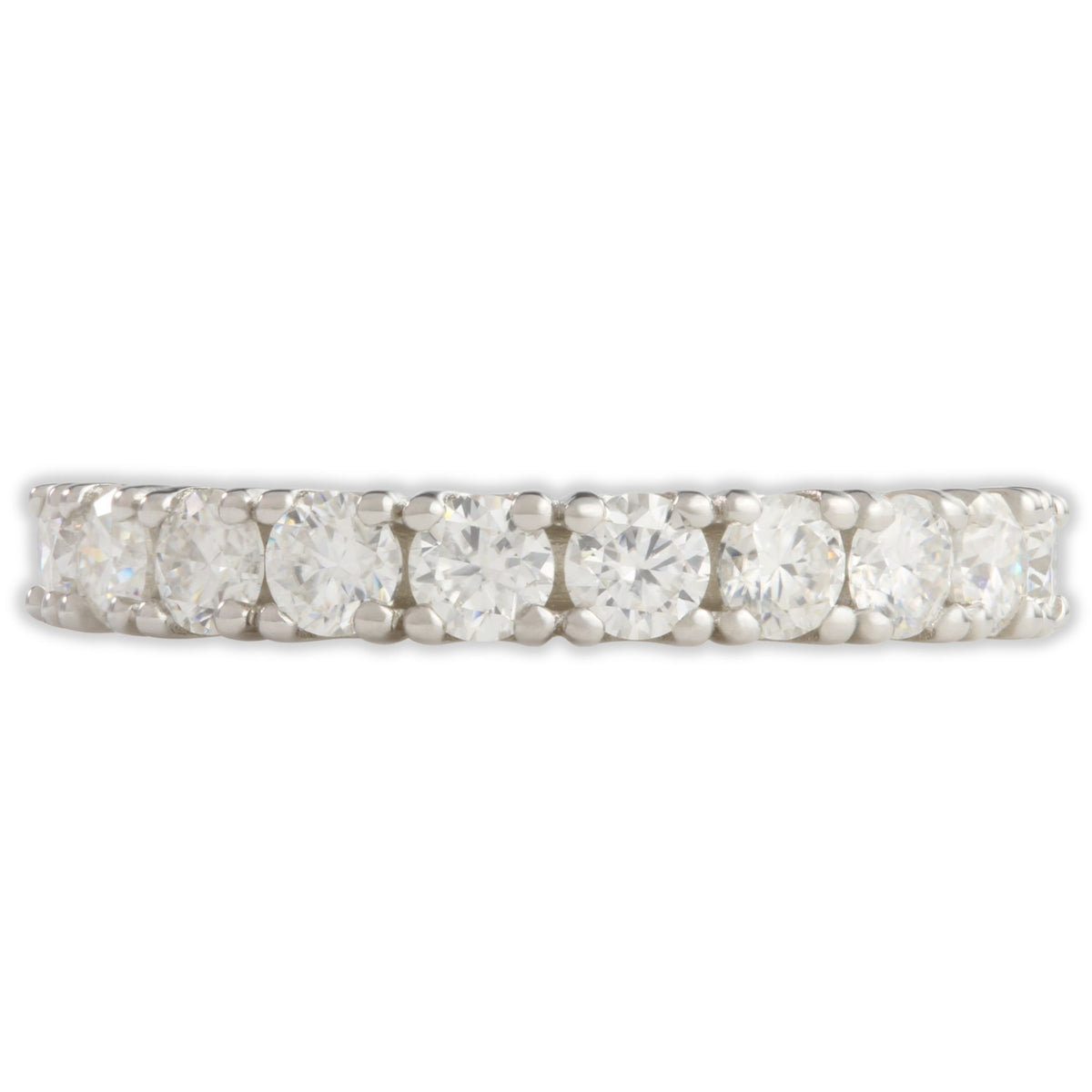White Gold 1ct Moissanite Half Eternity Dazzle Ring