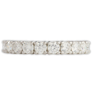 White Gold 1ct Moissanite Half Eternity Dazzle Ring