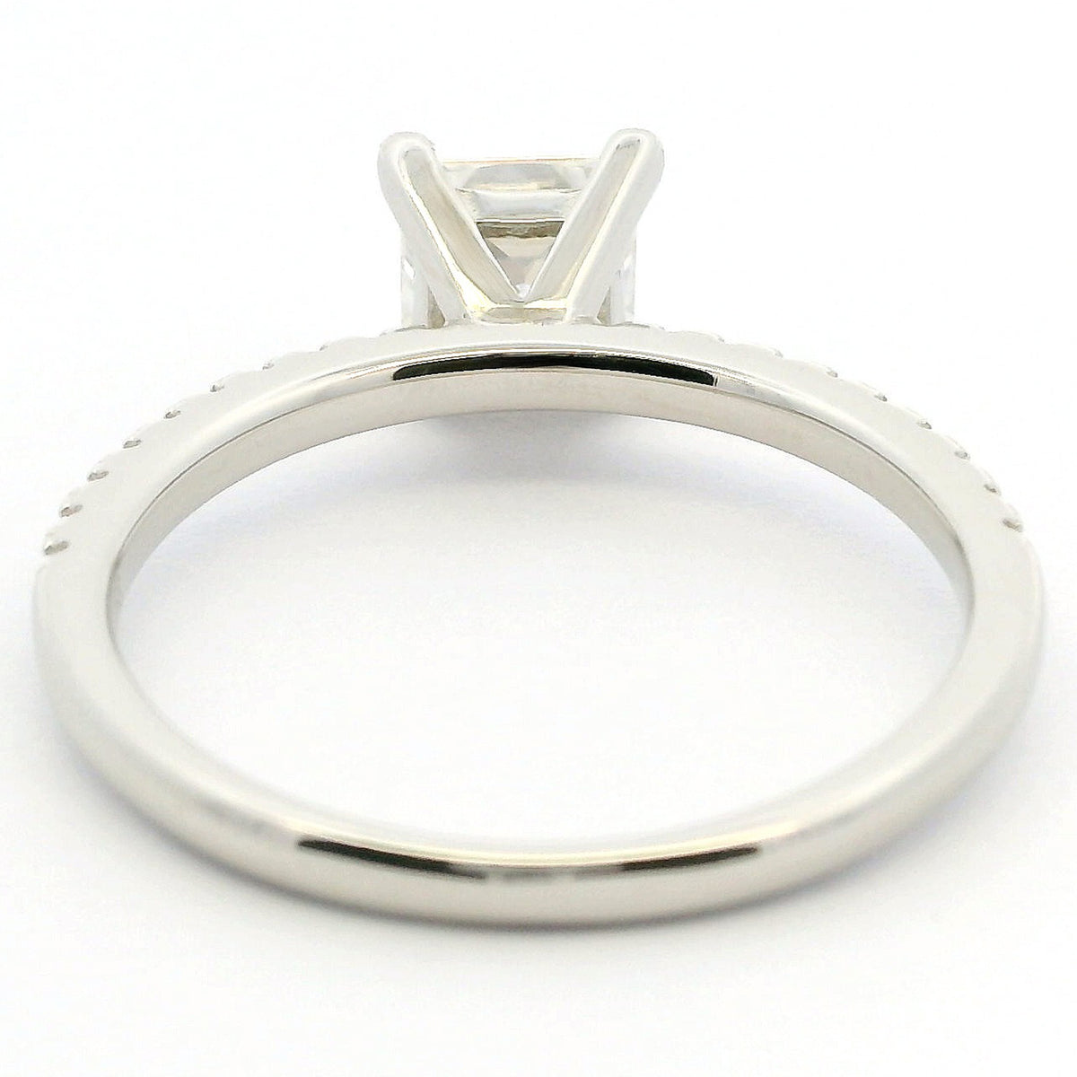 1ct Princess Cut Moissanite Engagement Ring | White Gold Slimline Dazzle Ring