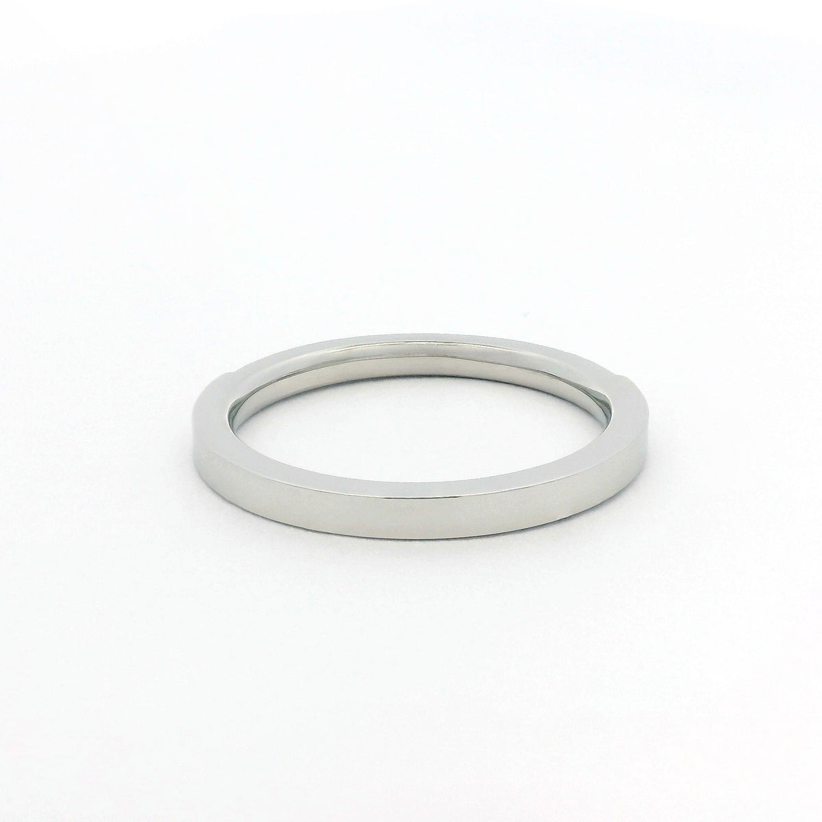 2mm White Gold Half Glitz Eternity Ring | Cubic Zirconia Stacking Ring