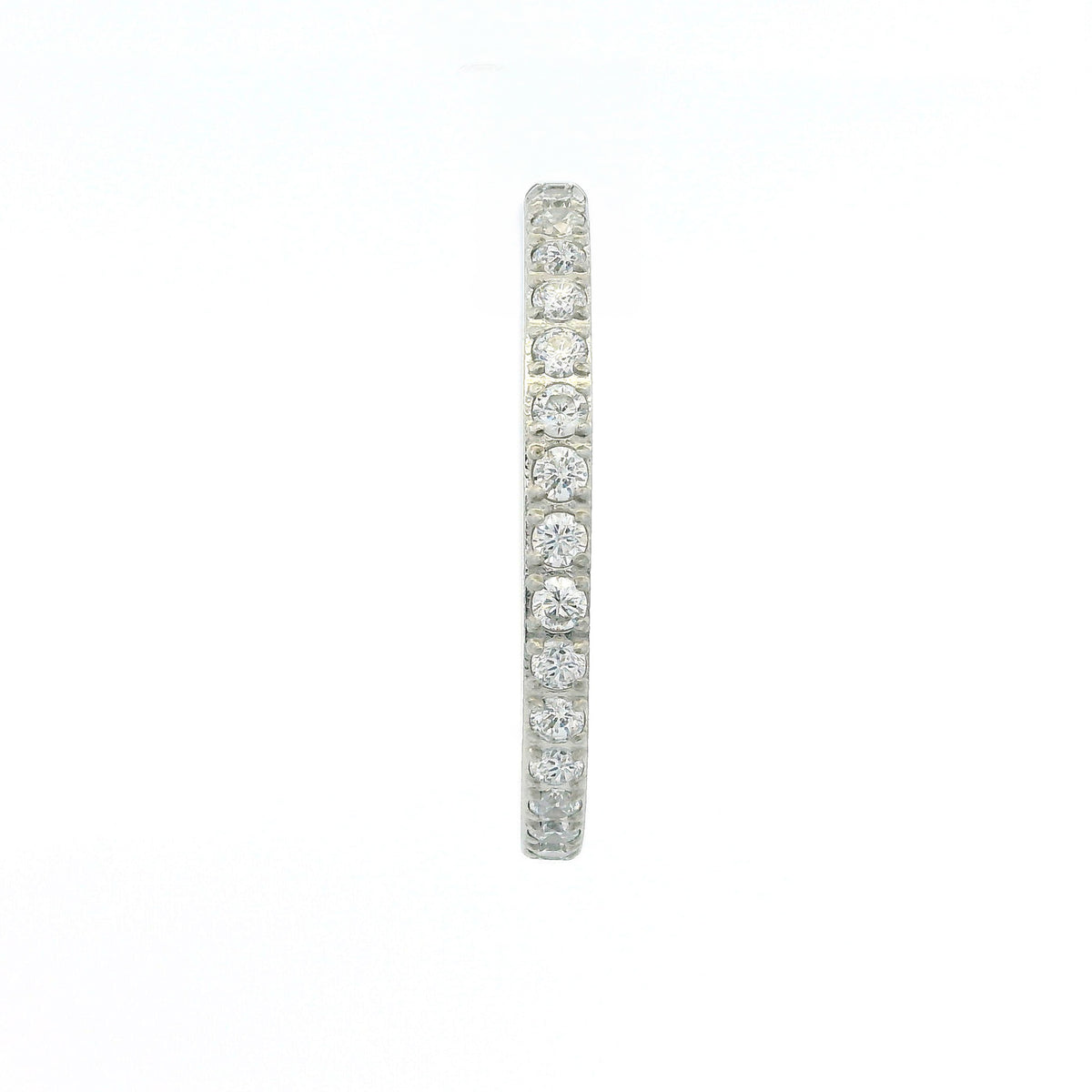 2mm White Gold Full Glitz Eternity Ring | Cubic Zirconia Stacking Ring