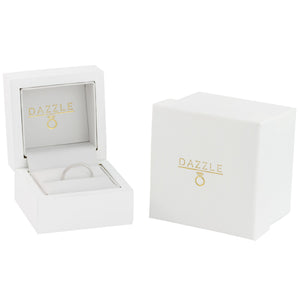 White Gold Wishbone Moissanite Dazzle Ring