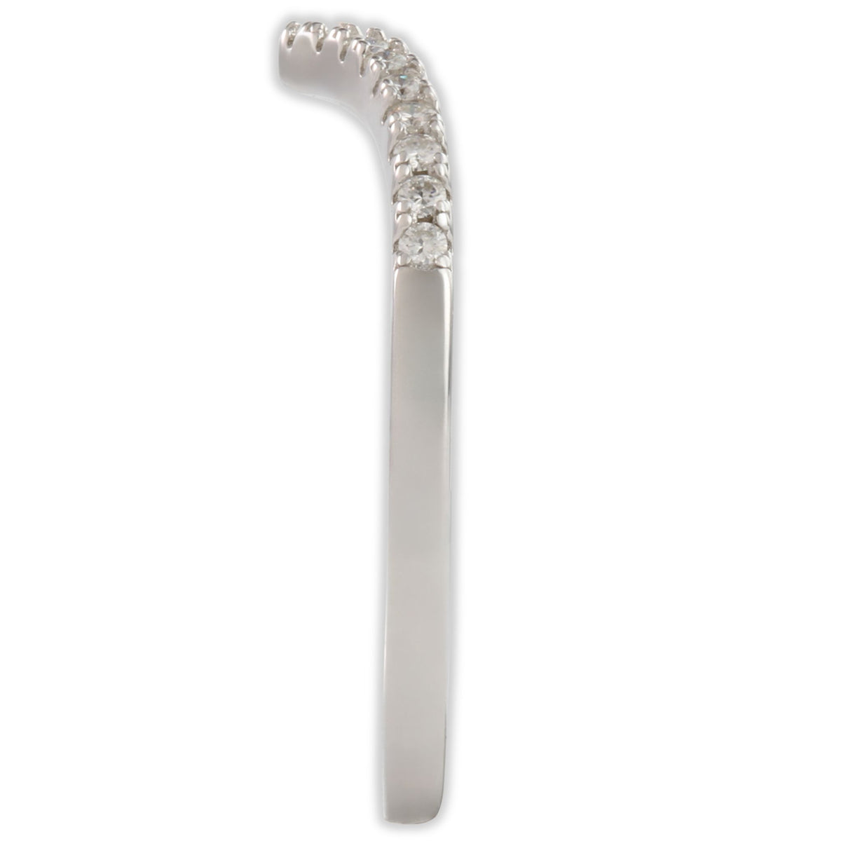 White Gold Wishbone Moissanite Dazzle Ring