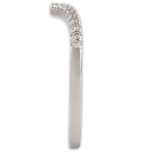 White Gold Wishbone Moissanite Dazzle Ring