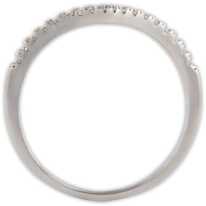 White Gold Wishbone Moissanite Dazzle Ring