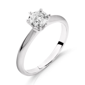 Sterling Silver 1ct Moissanite Solitaire Dazzle Ring