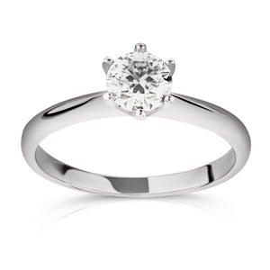 Sterling Silver 1ct Moissanite Solitaire Dazzle Ring