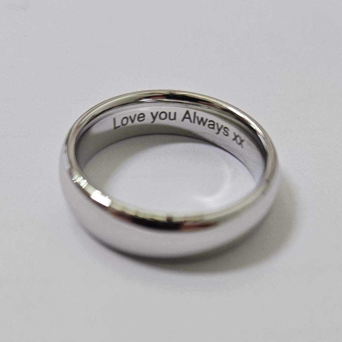 White Gold 6mm Wonder Ring Size U - Clearance 1028
