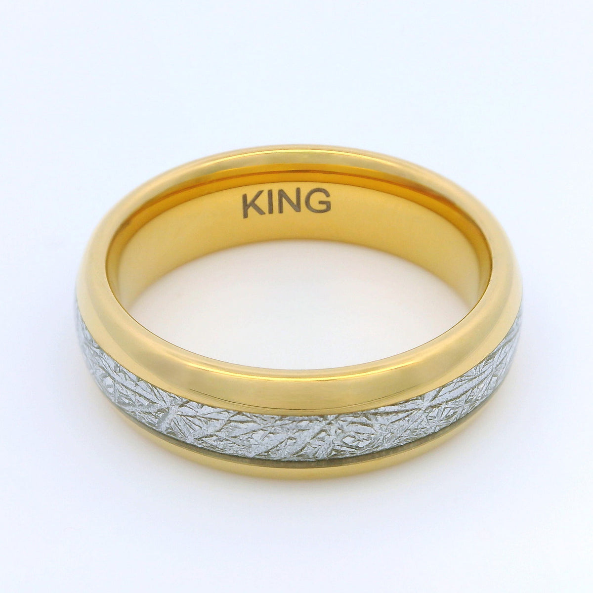 The Golden Steel 6mm Wonder Ring Size Q - Clearance 1143
