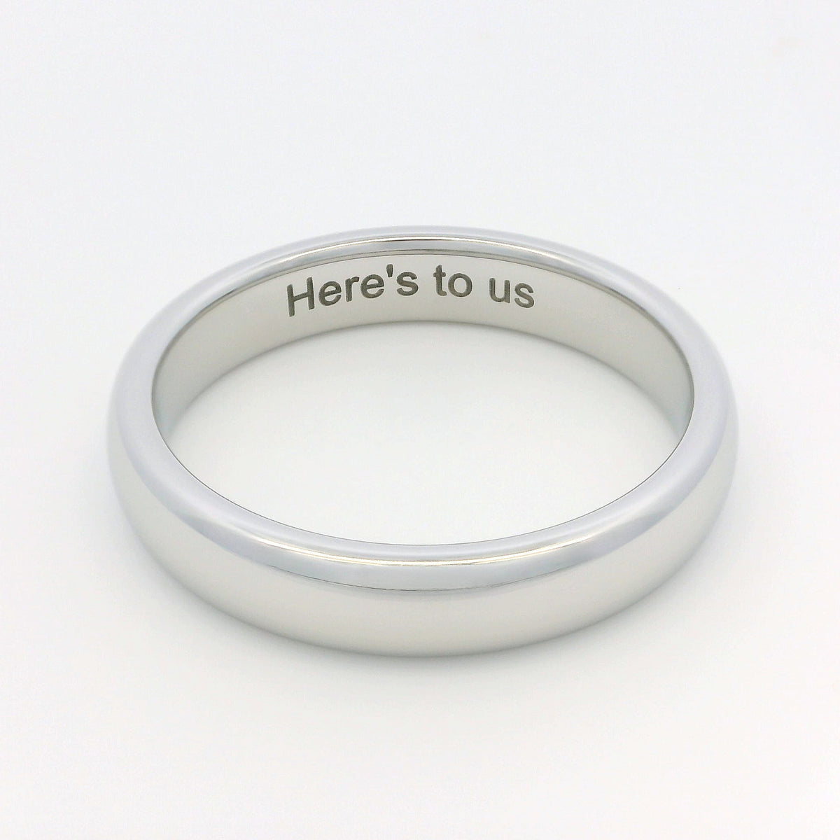 White Gold 4mm Wonder Ring Size R - Clearance 1151