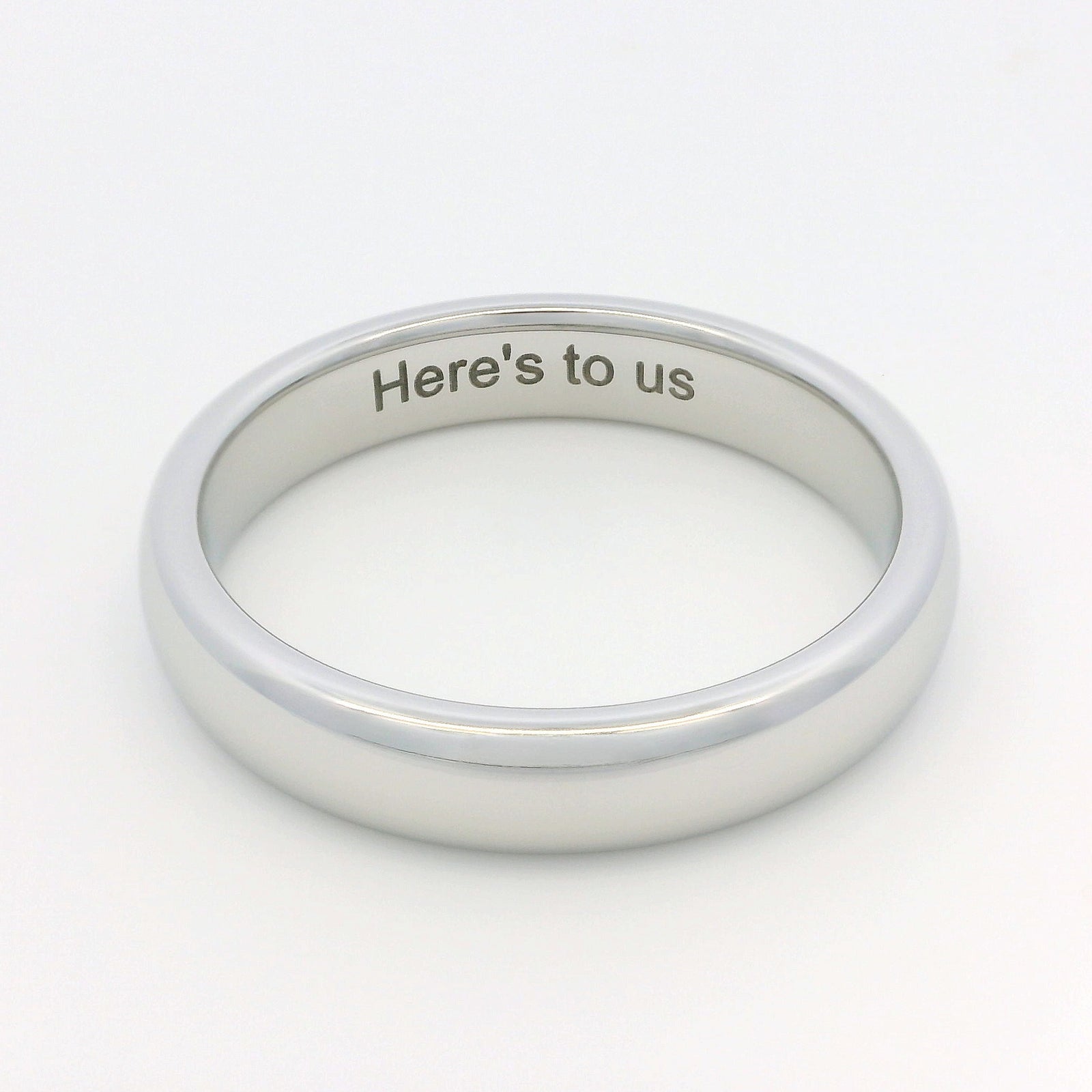 White Gold 4mm Wonder Ring Size R - Clearance 1151