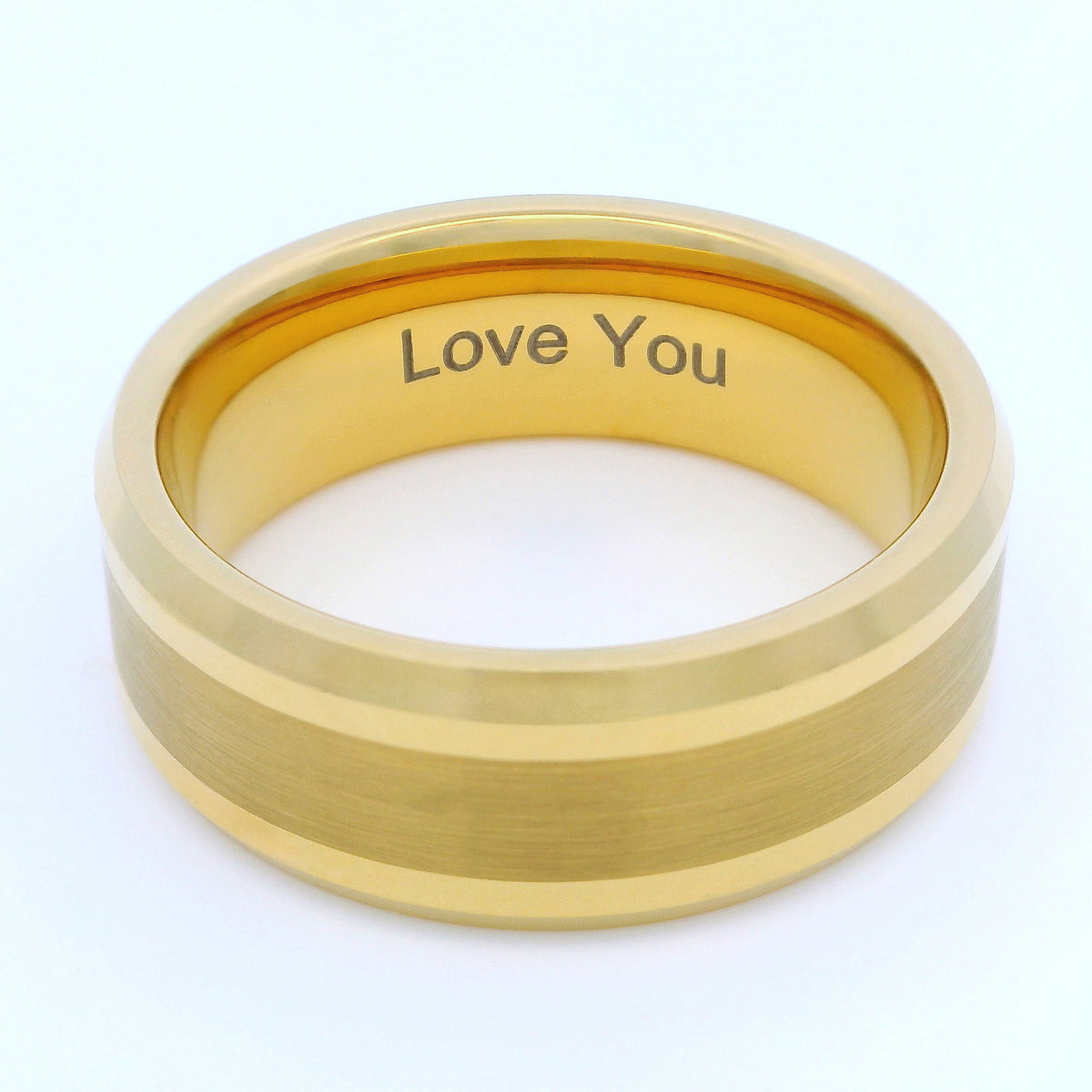 Gold Brushed 8mm Wonder Ring Size u - Clearance 1145
