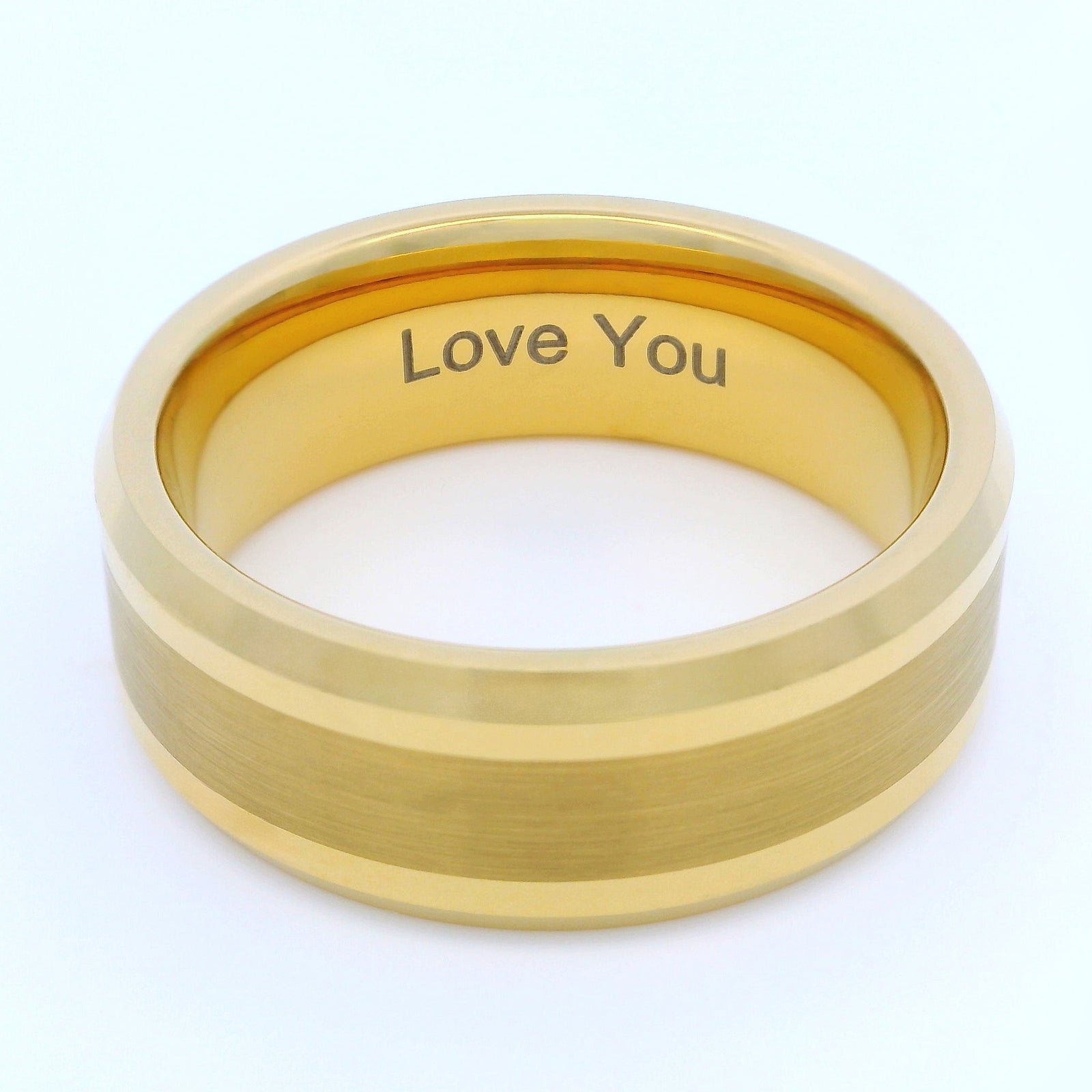 Gold Brushed 8mm Wonder Ring Size u - Clearance 1145