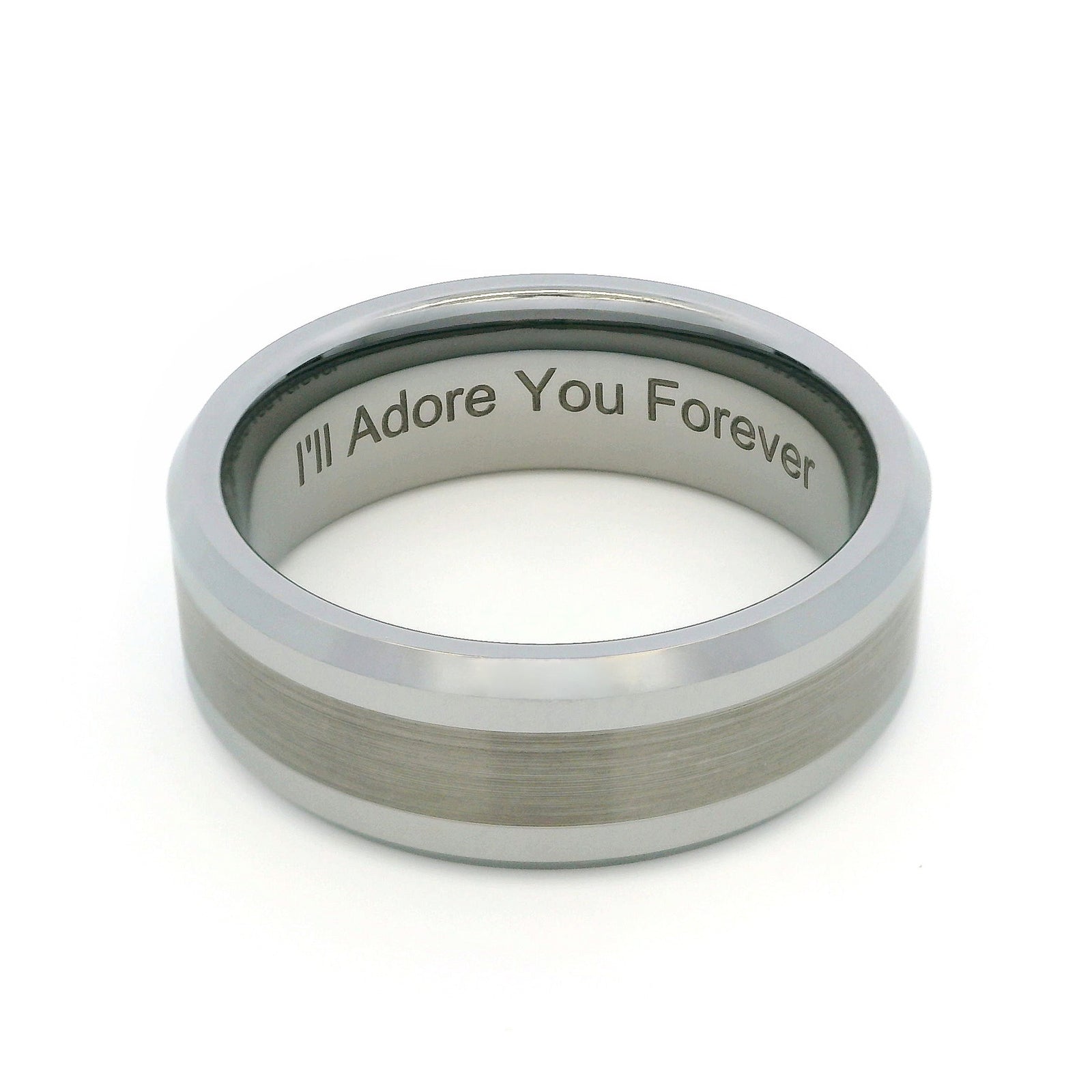 Brushed 8mm Wonder Ring Size W - Clearance 1184