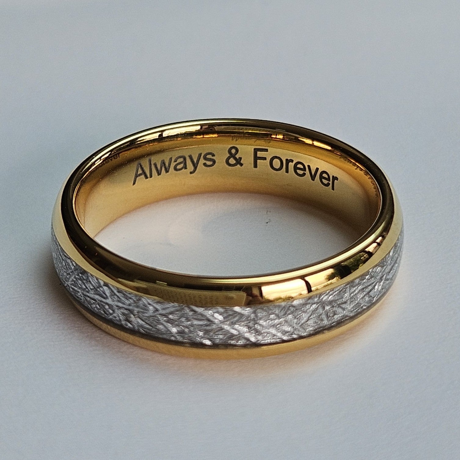 The Golden Steel 6mm Wonder Ring Size T - Clearance 1092
