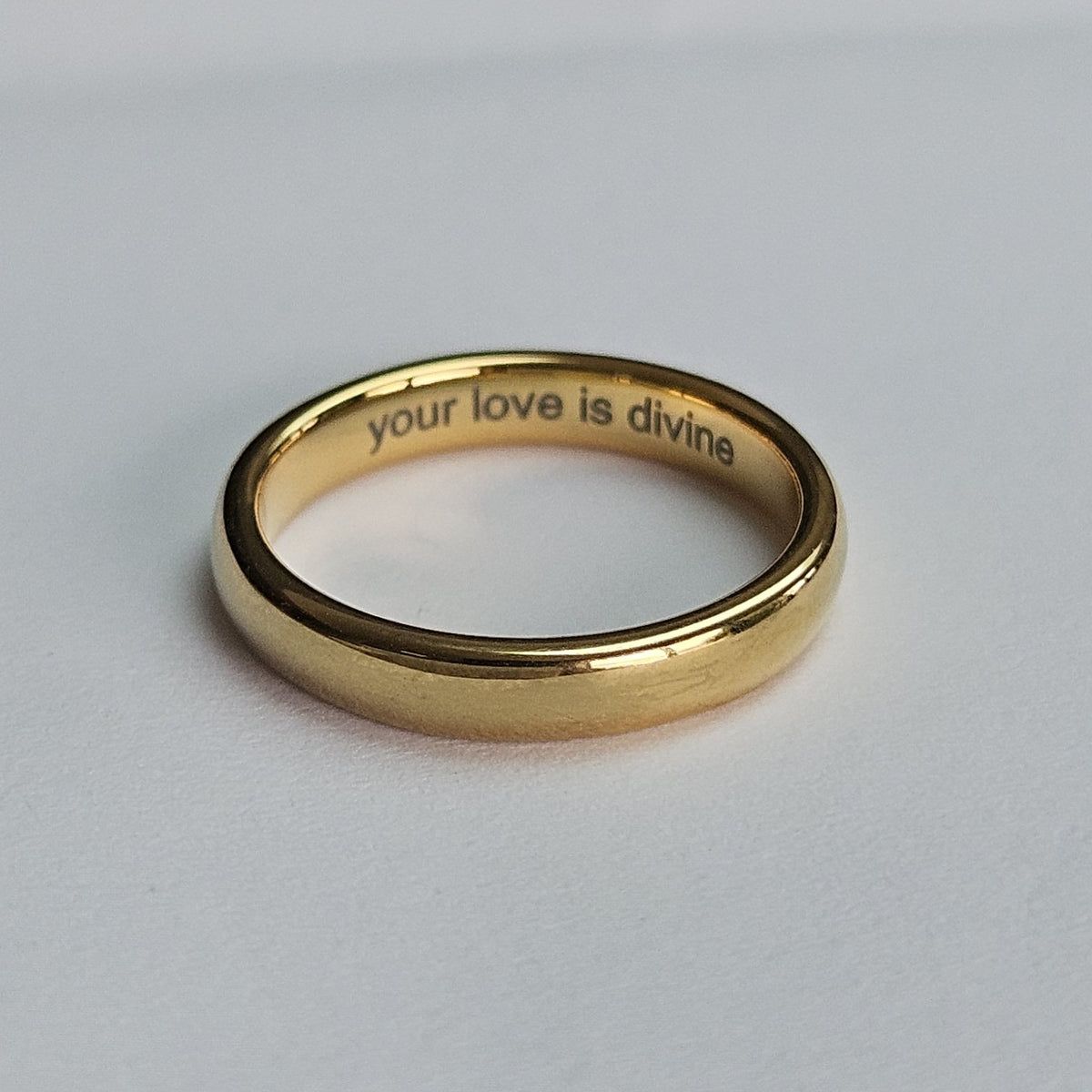 Gold 3mm Wonder Ring Size K - Clearance 1098