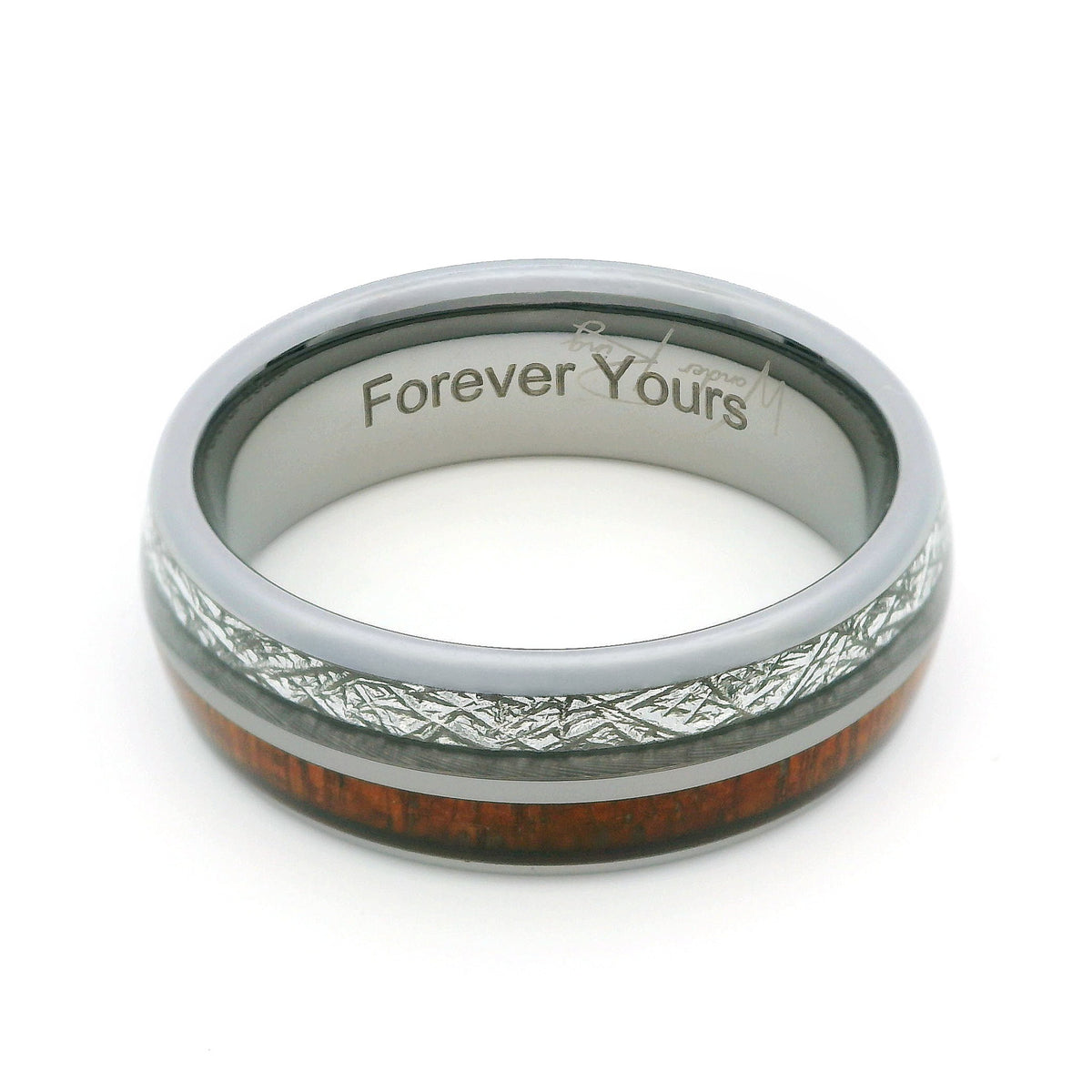 The Wood and Steel 8mm Wonder Ring Size X - Clearance 1193