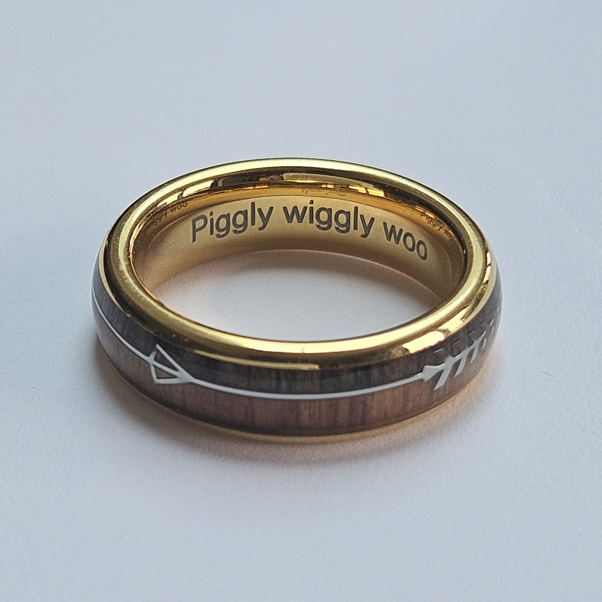 The Gold Harold Arrow 6mm Wonder Ring Size O - Clearance 1078